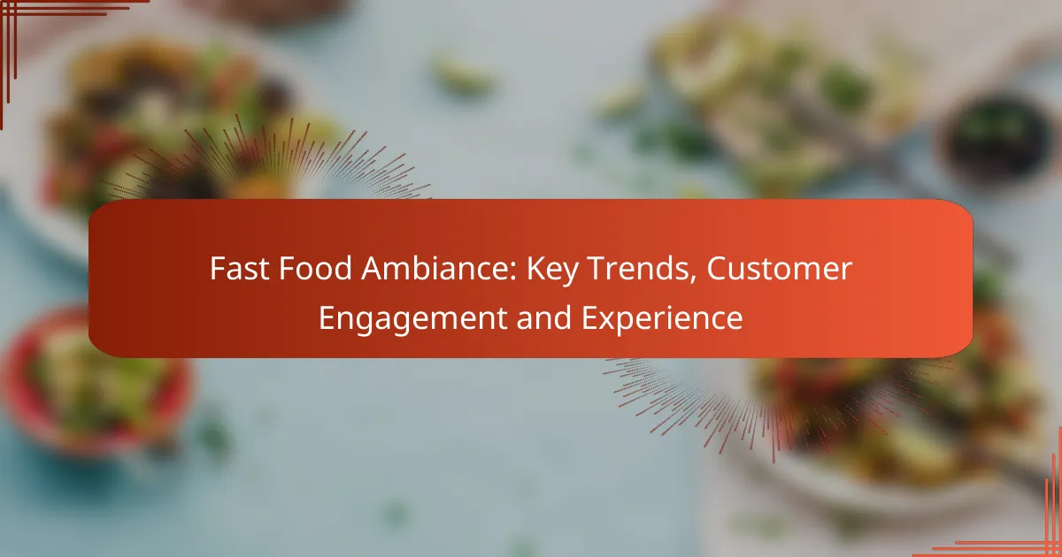 Fast Food Ambiance: Key Trends, Customer Engagement and Experience