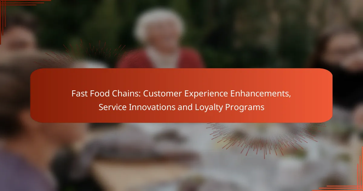 Fast Food Chains: Customer Experience Enhancements, Service Innovations and Loyalty Programs