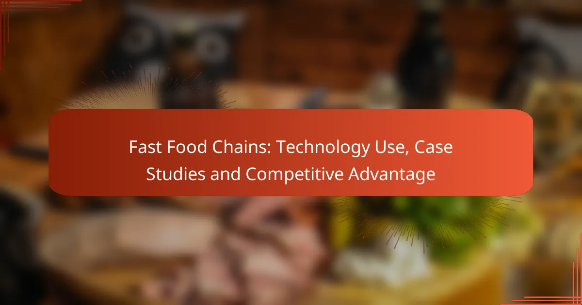 Fast Food Chains: Technology Use, Case Studies and Competitive Advantage
