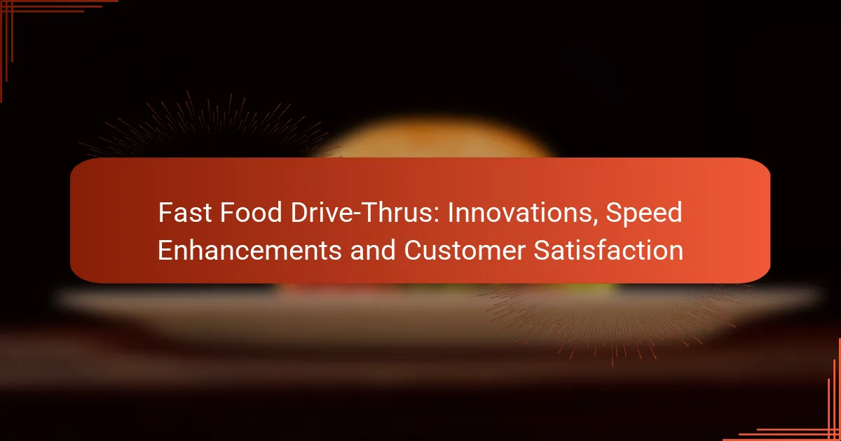 Fast Food Drive-Thrus: Innovations, Speed Enhancements and Customer Satisfaction