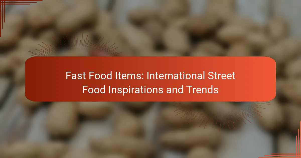 Fast Food Items: International Street Food Inspirations and Trends