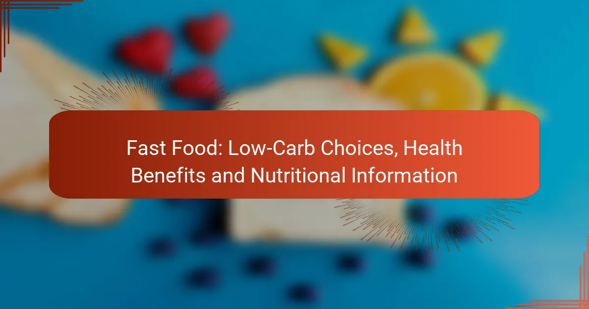 Fast Food: Low-Carb Choices, Health Benefits and Nutritional Information
