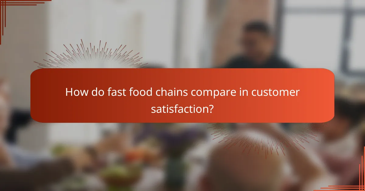 How do fast food chains compare in customer satisfaction?