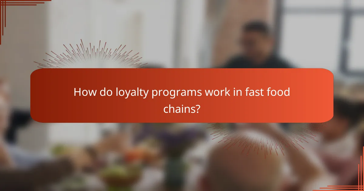 How do loyalty programs work in fast food chains?