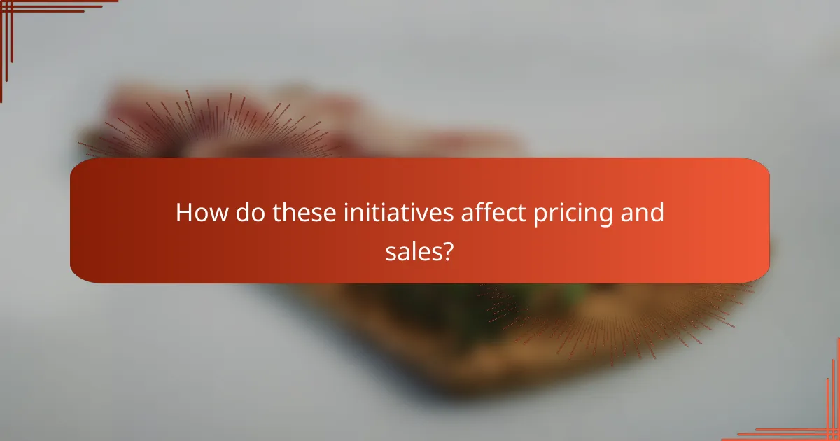How do these initiatives affect pricing and sales?