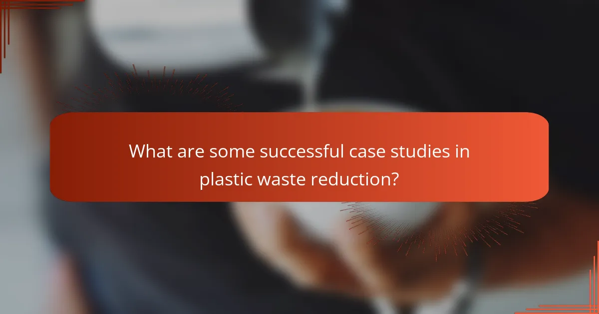 What are some successful case studies in plastic waste reduction?
